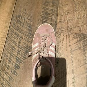 pink adidas campus sneakers!